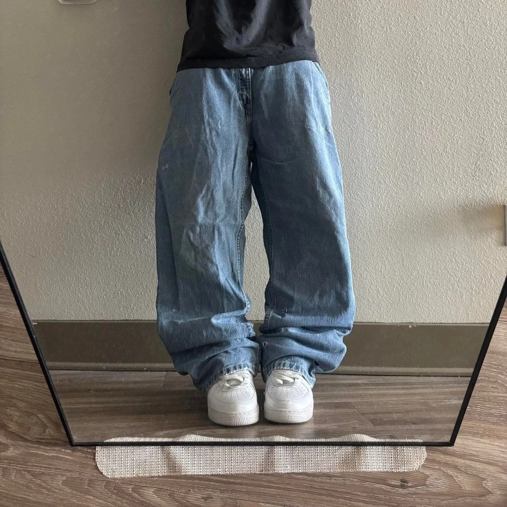 Vintage Y2K/2000s Baggy Medium Wash Streetwear Skater Carpenter Jeans! 36x30